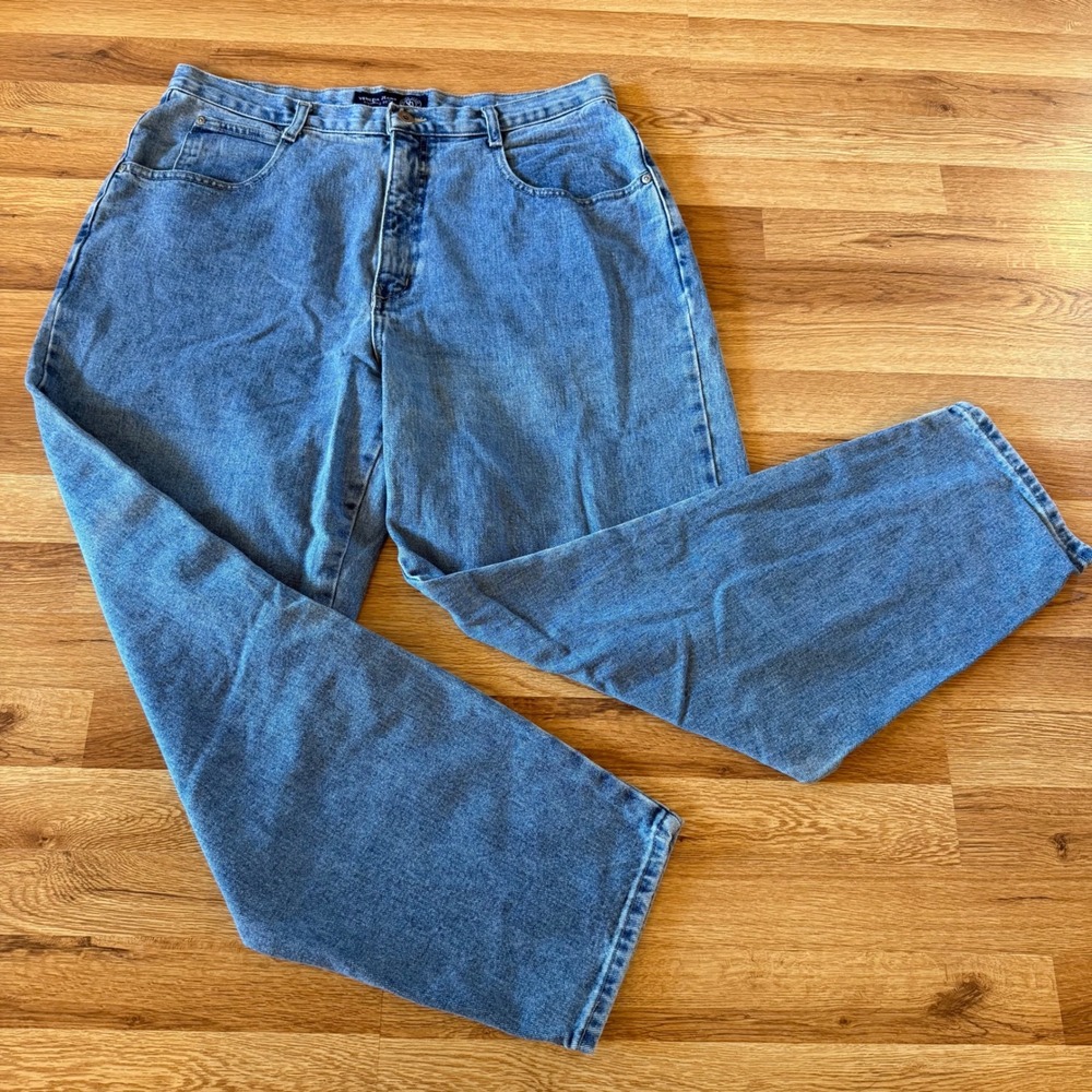 Vintage Venezia‎ Jeans Co. Plus Size 18 High Rise 100% Cotton Straight Leg Denim